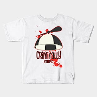 Criminally stupid - Jail Beanie with a propeller Kids T-Shirt